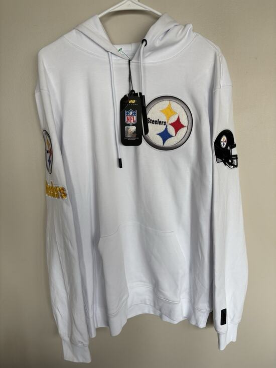 Pro Standard Other - Pro Standard Pittsburgh Steelers White Pullover Hoodie NWT Men’s Large NFL New